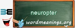 WordMeaning blackboard for neuropter